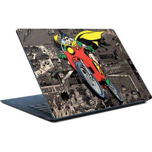 DC Comics Robin Vintage Action pose pattern Surface Laptop Skin